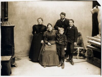 Bild der Familie Heinrich Zille, wahrscheinlicher Fotograf August Gaul