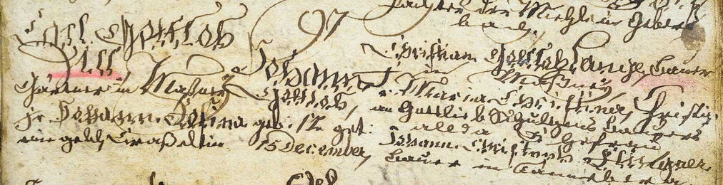 Eintrag von der Geburt des Johann Gottlob Zill