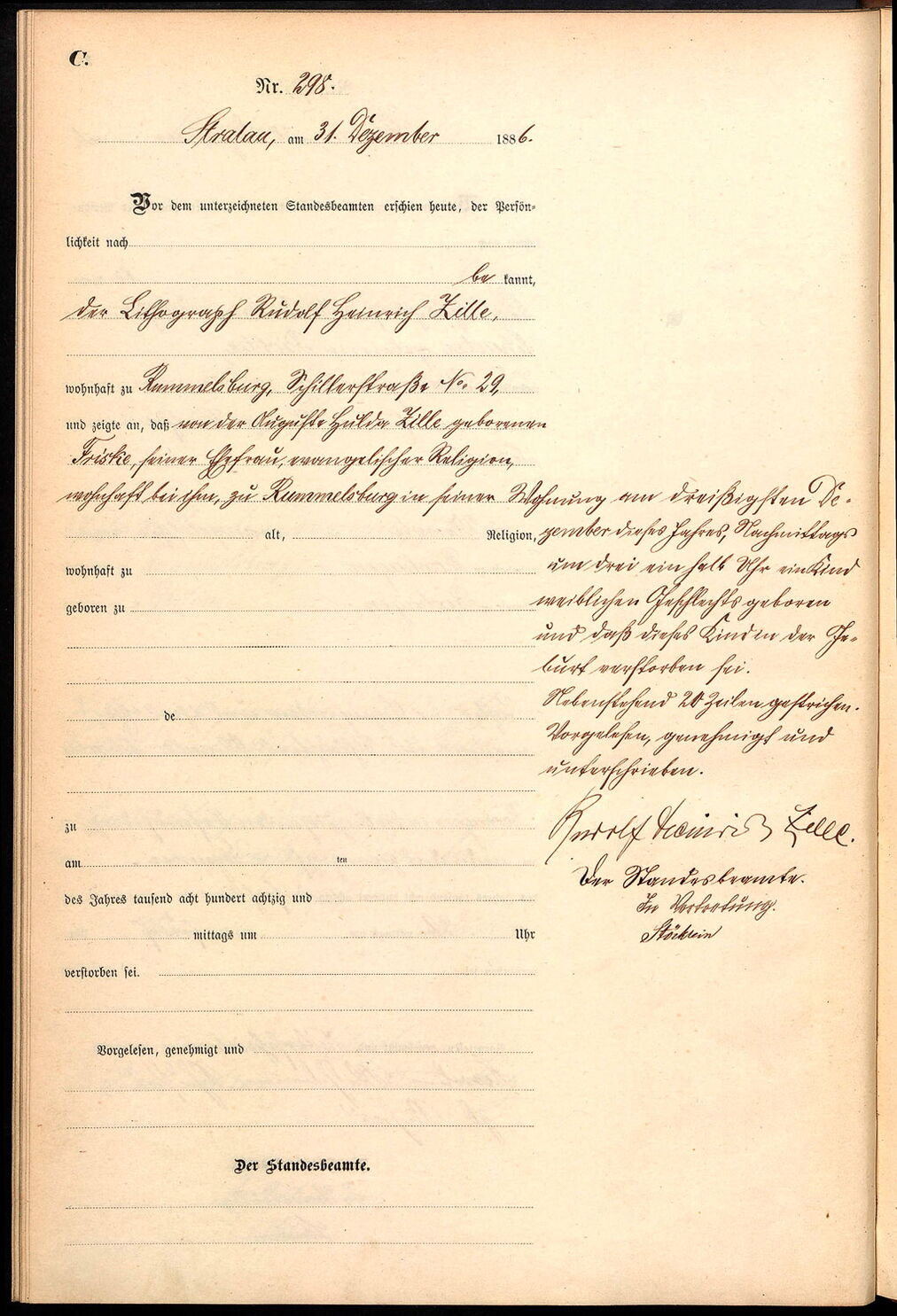 die Totgeburt des 2. Kindes